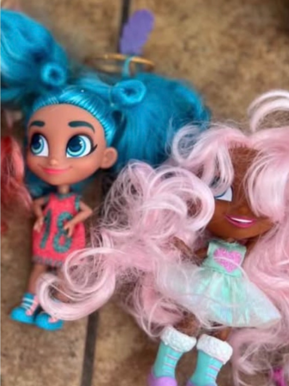 4 doll lot Hairdorables Blue & Pink Fashion Doll Set for Kids - Playtime Duo